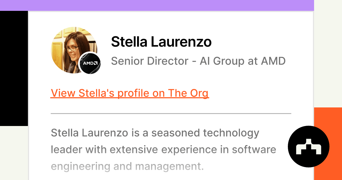 Stella Laurenzo - Senior Director - AI Group at AMD | The Org