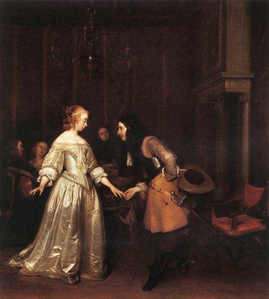 "Tańcząca para", Gerard ter Borch, 1860
