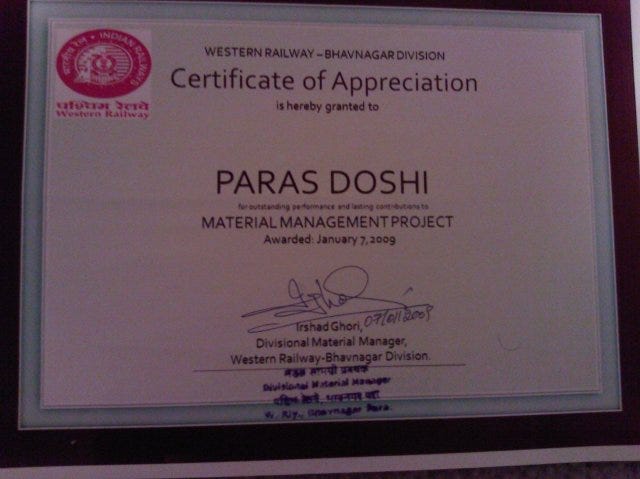 internship first database Paras Doshi Internship Database Design Certificate