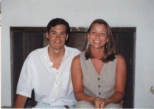 Sara Low and her friend Mark