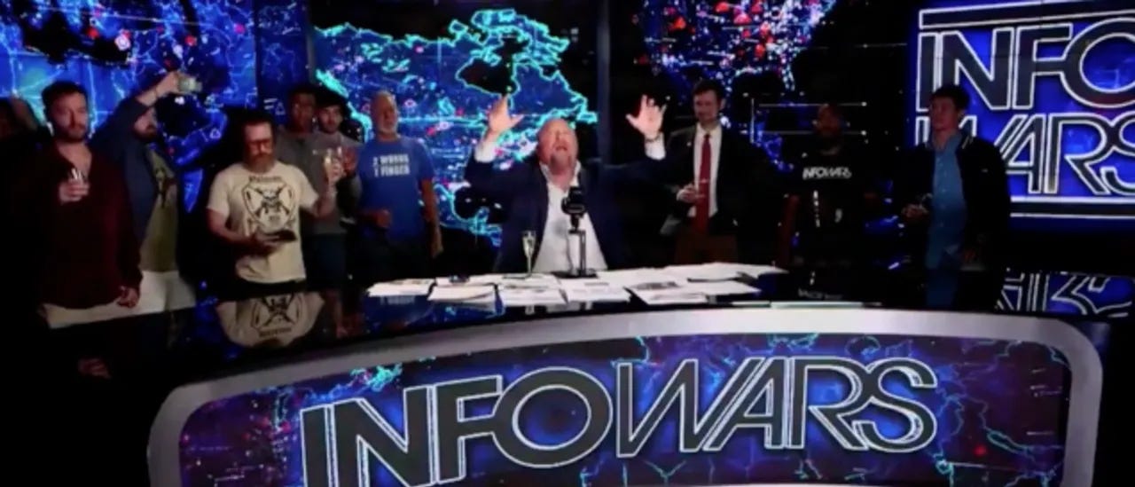 Alex Jones shuts down Infowars