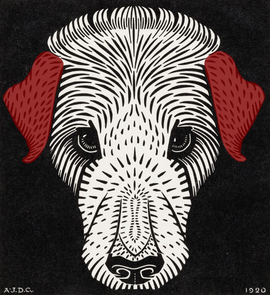 Art: Dog Head by Julie de Graag (modified)