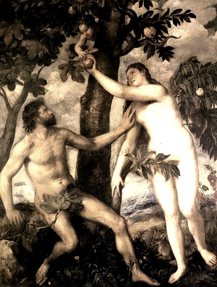 Titian The Fall of Man Canvas Print – Art MegaMart