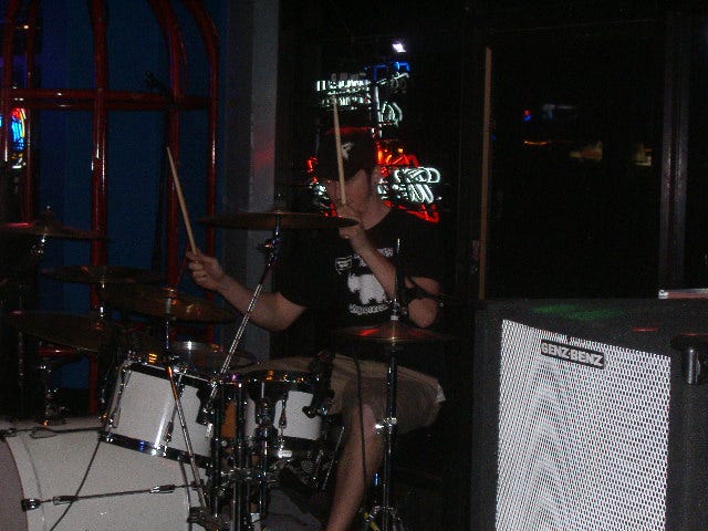 I actually got two decent shots of Chris on the drums, which is a shock to me because drummers are hard to get pictures of. I actually got two decent shots of Chris on the drums, which is a shock to me because drummers are hard to get pictures of.