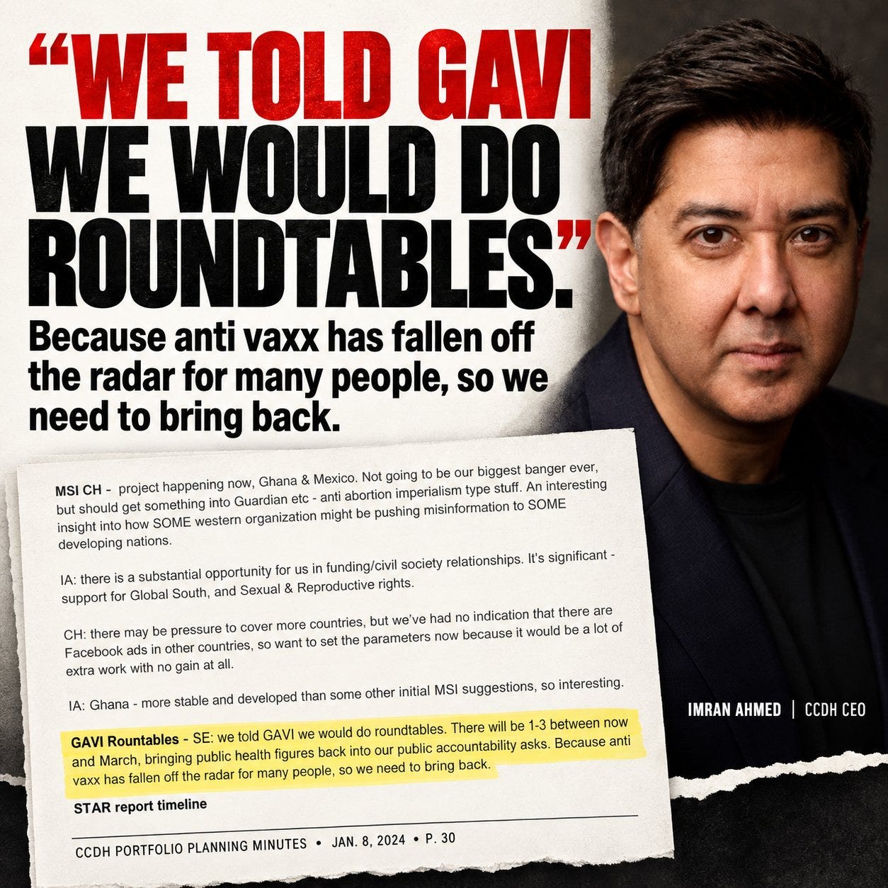 CCDH minutes: we told GAVI we would do roundtables CCDH minutes: we told GAVI we would do roundtables