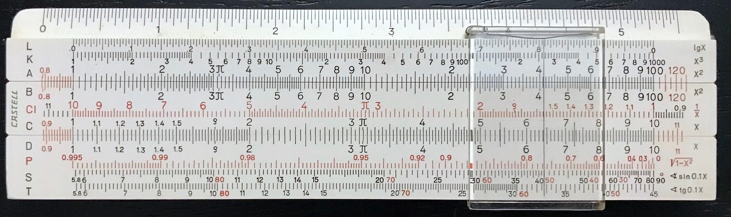 Castell with a “P” Scale.