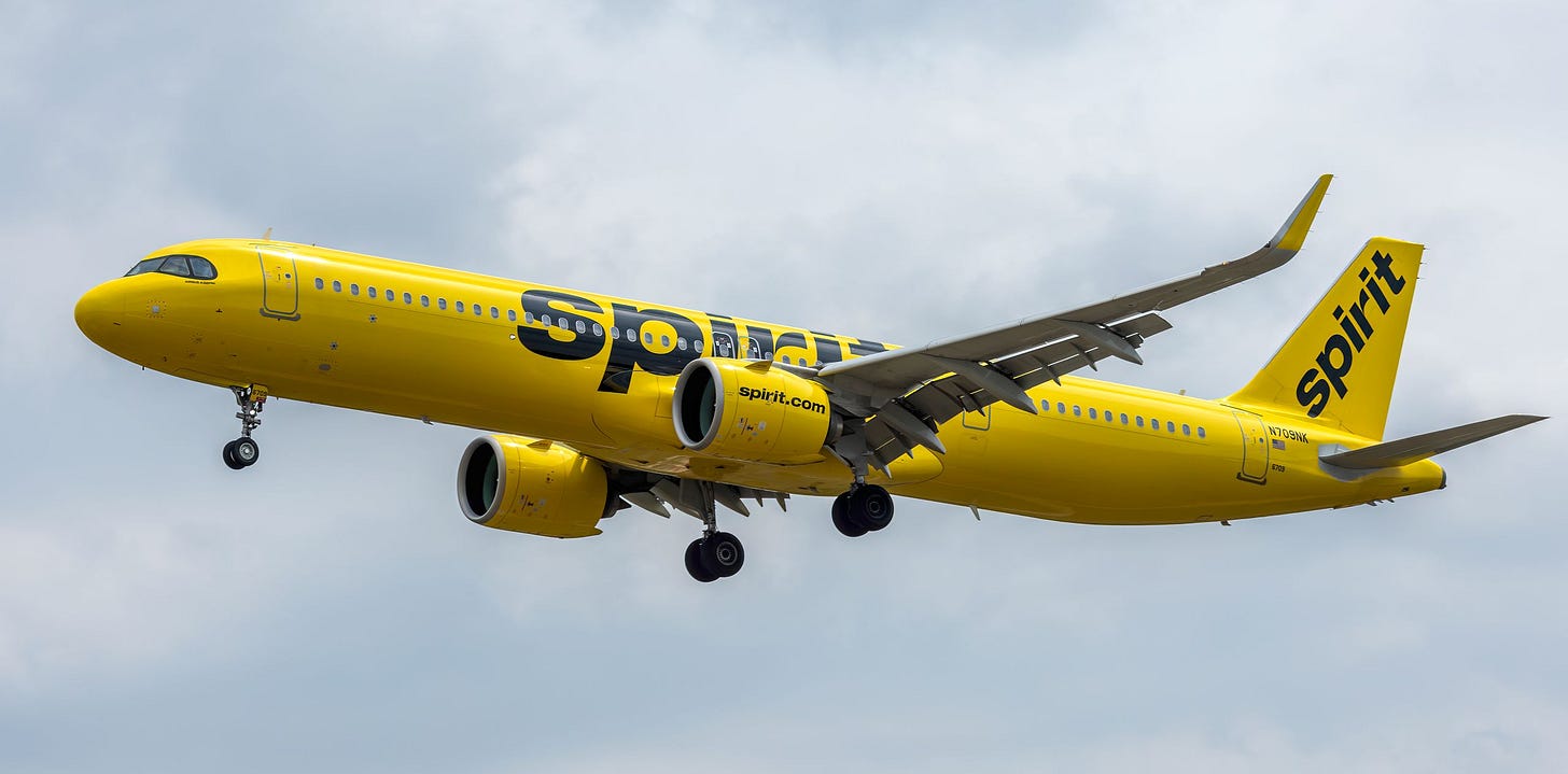 Spirit Airlines A321neo at BWI airport