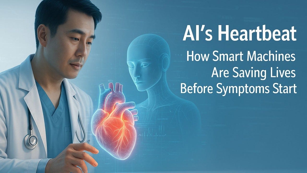Doctor using AI to analyze heart ECG for hypertrophic cardiomyopathy detection – life-saving medical breakthrough