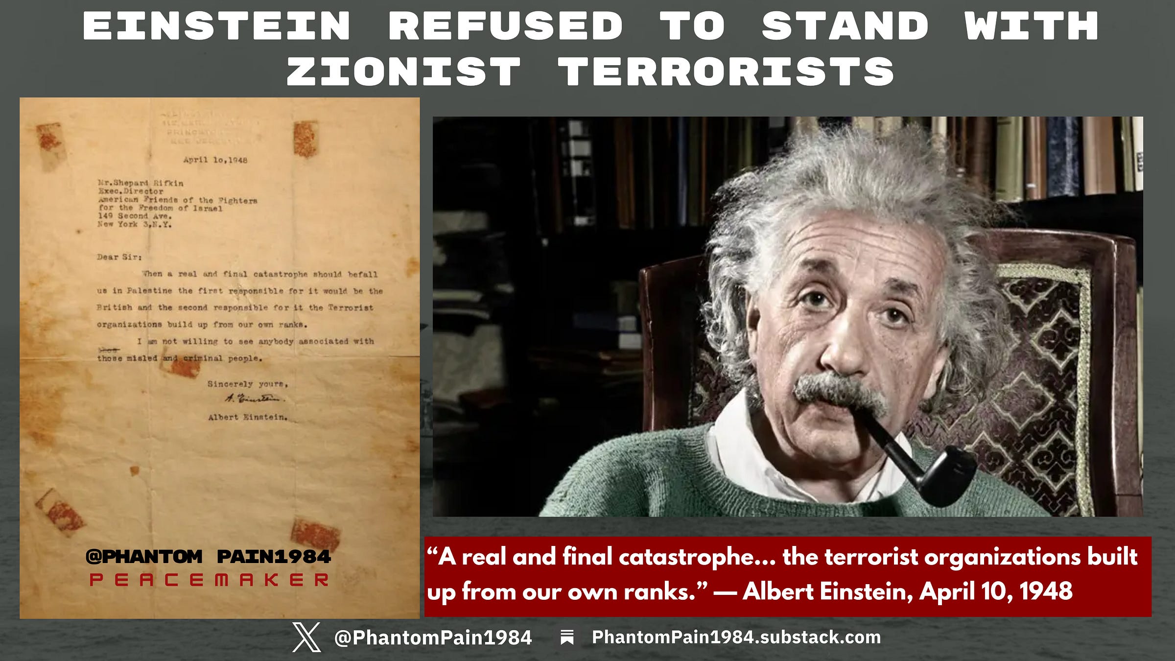 Albert Einstein’s April 10, 1948 letter .