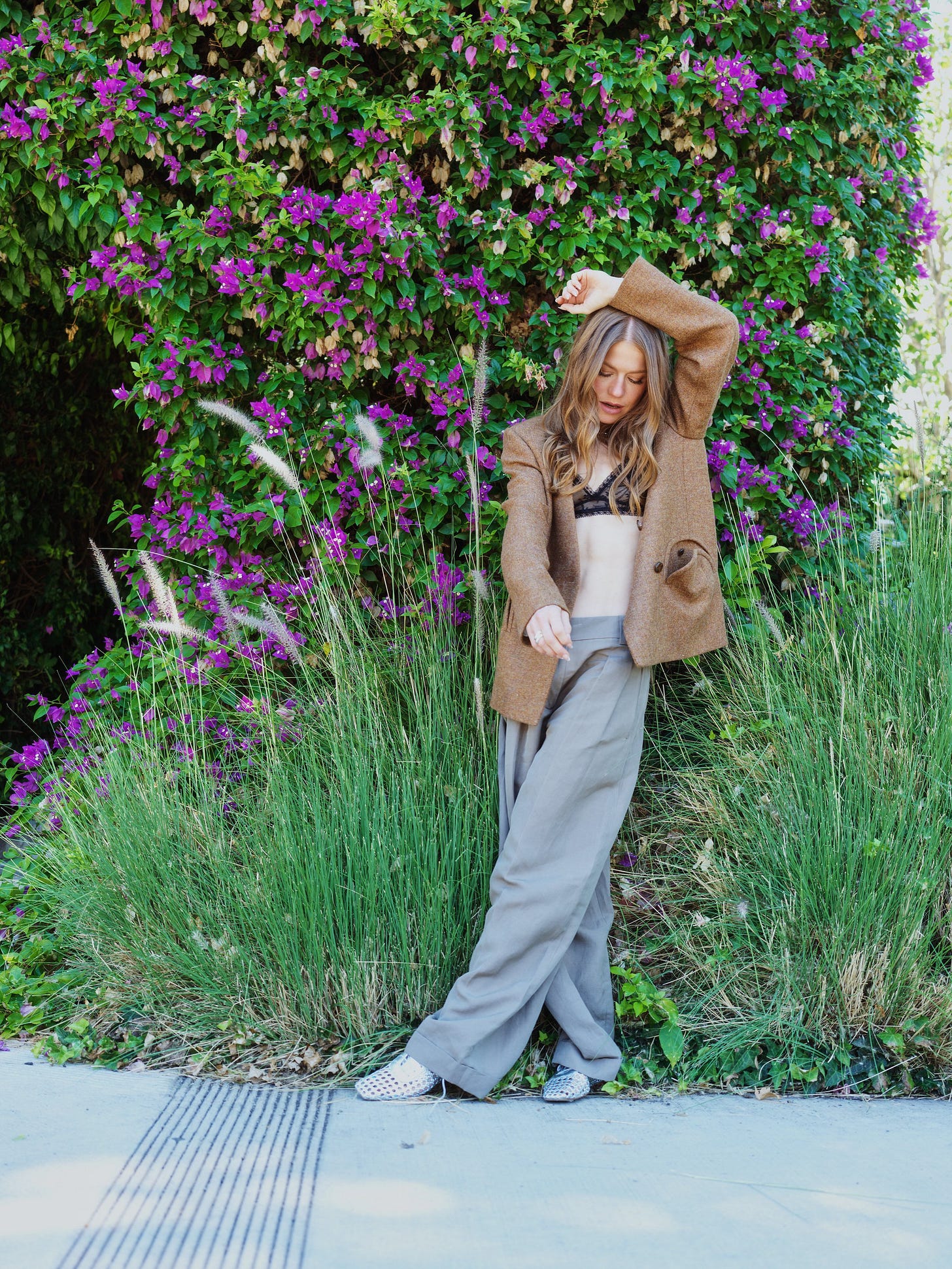 Actress Genevieve Angelson from The Chicken Sisters, Handmaid's Tale, Afterparty, and Good Girls Revolt poses at our founder's Los Angeles home.