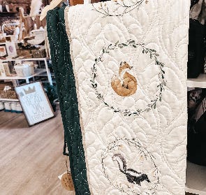 flax bags, handmade quilt
