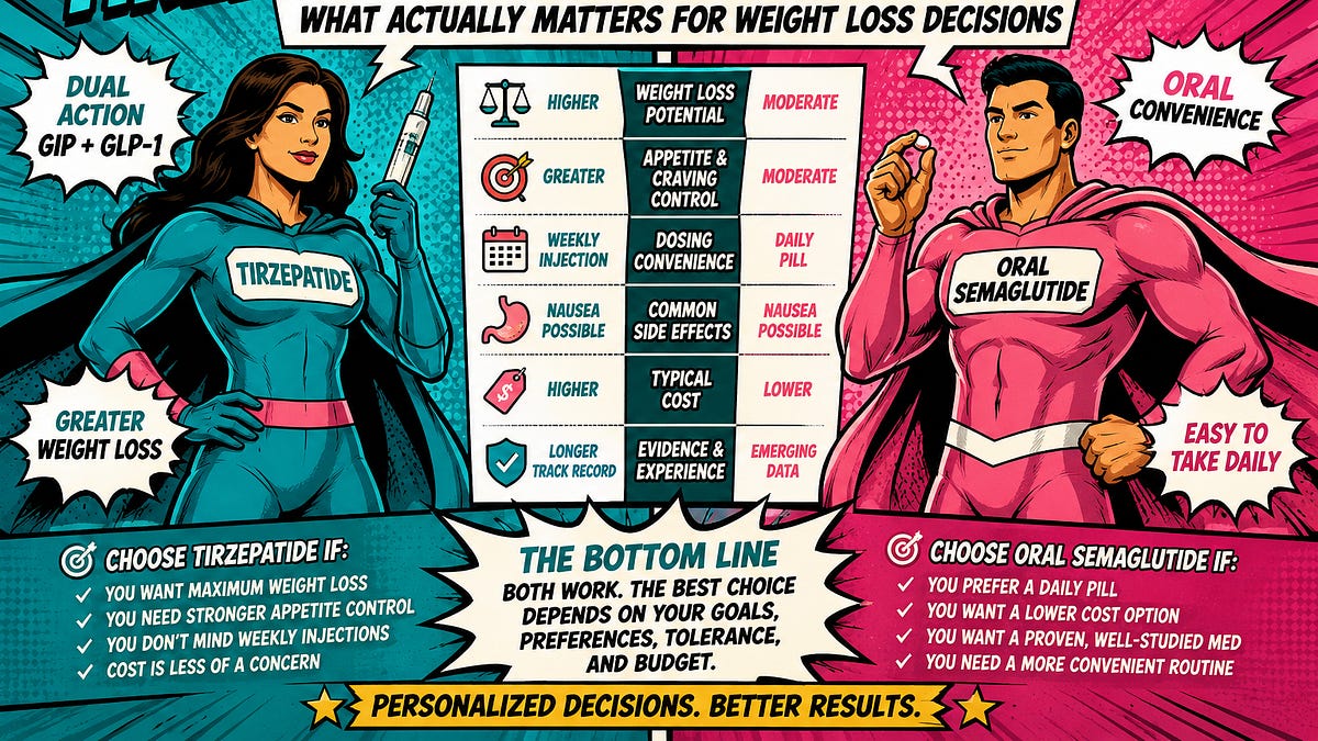 oral tirzepatide weight loss Tirzepatide vs Oral Semaglutide: What Actually Matters for Weight Loss  Decisions