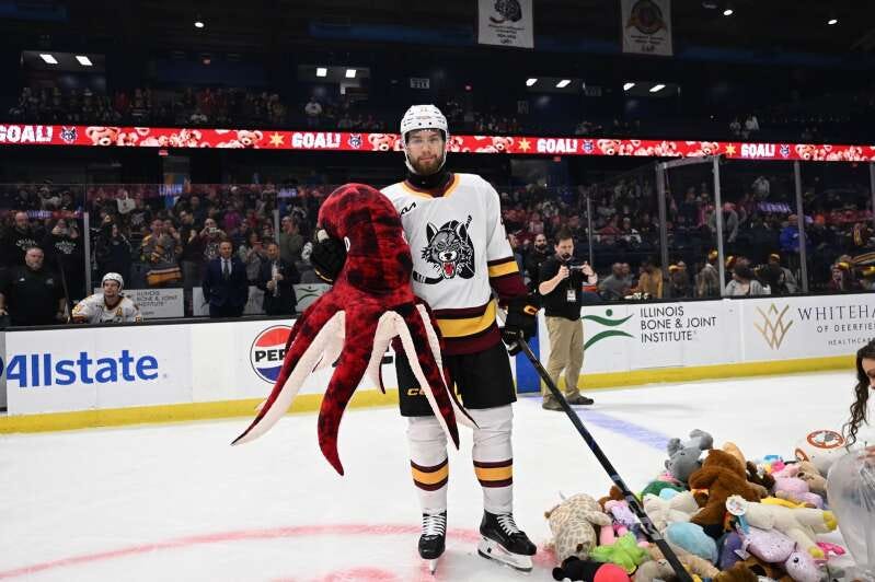 Chicago Wolves lose to Grand Rapids in overtime on Teddy Bear Toss night