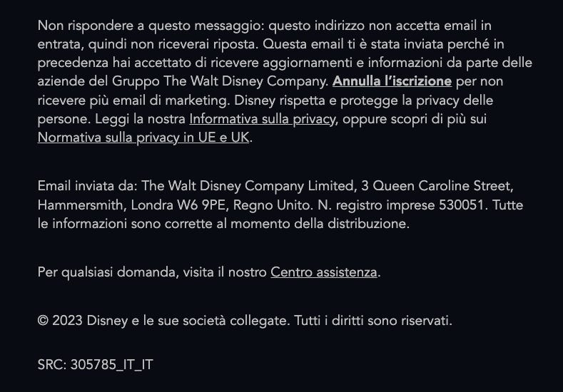 Non rispondere a questo messaggio: questo indirizzo non accetta email in entrata, quindi non riceverai risposta