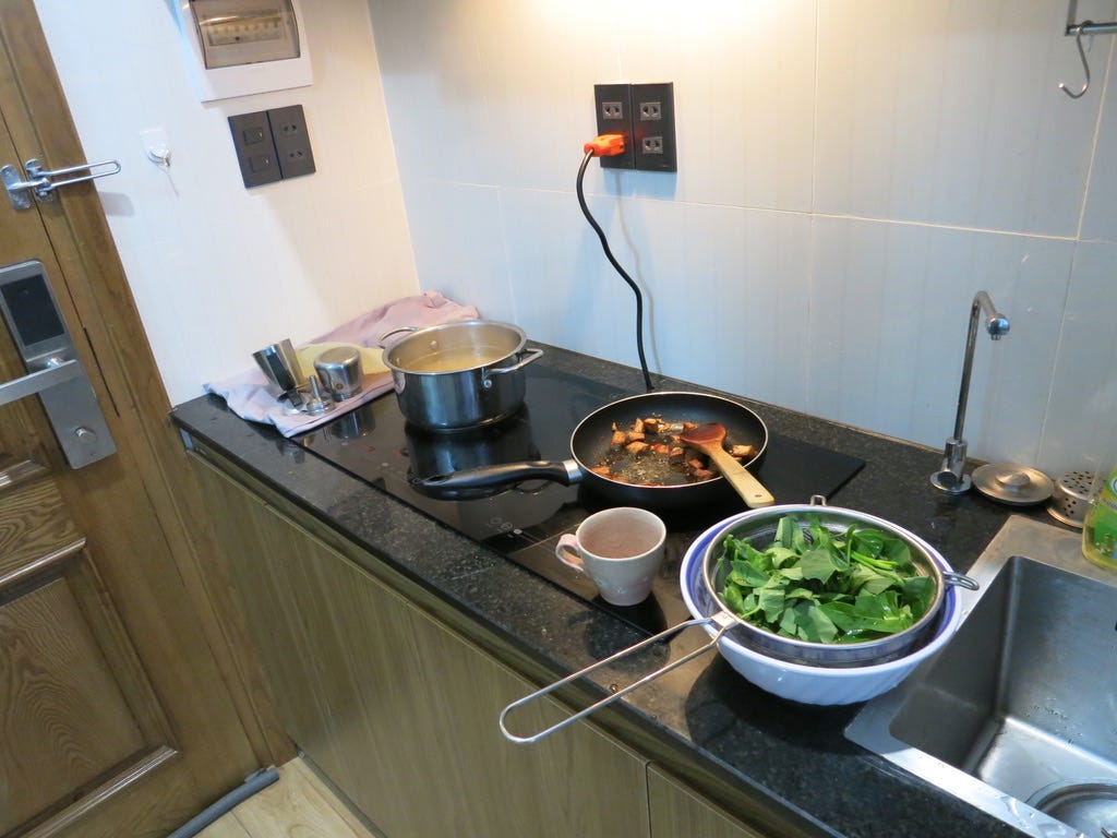 cooking on the burners