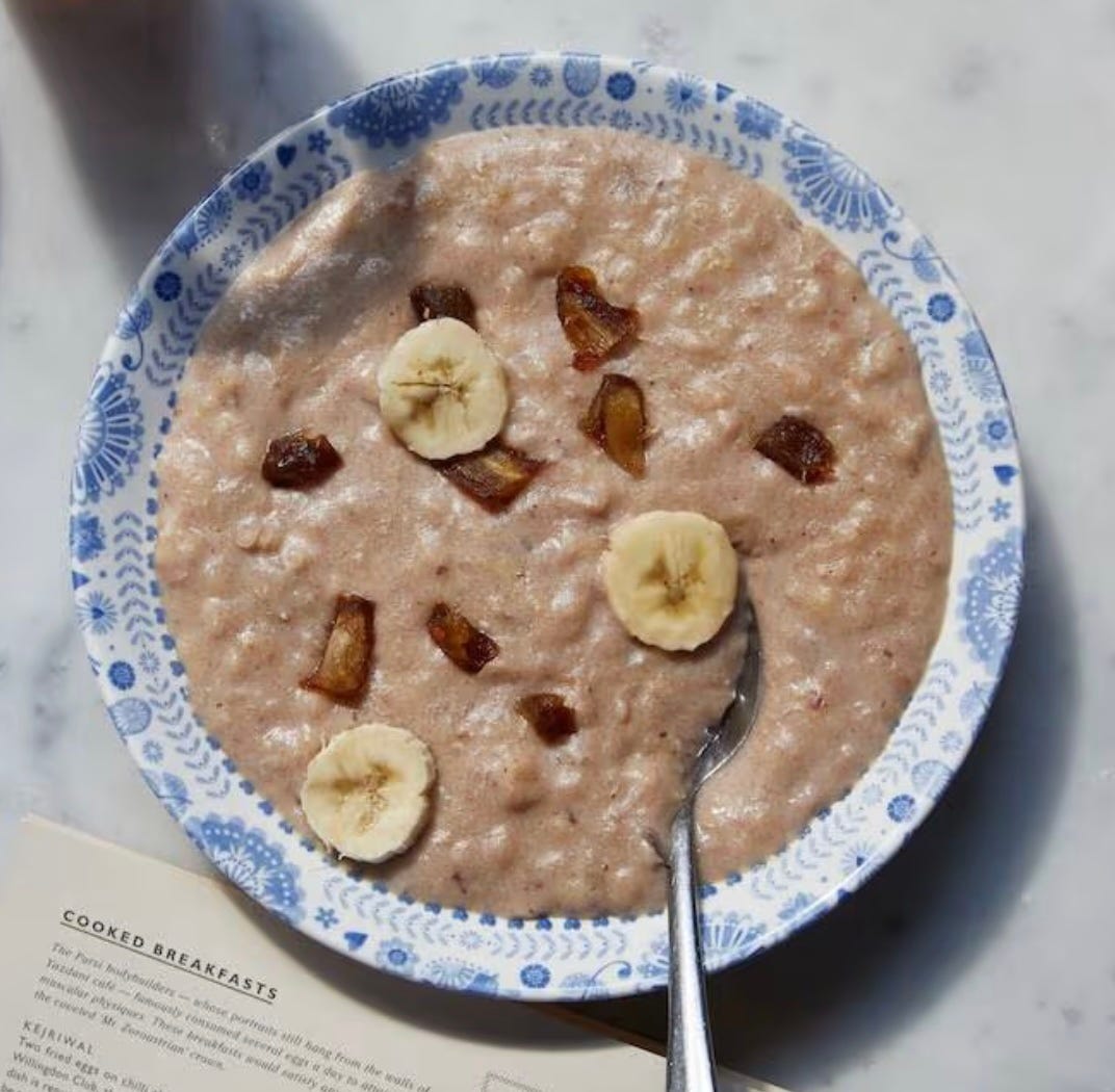 A delicious dish of banana date porridge A delicious dish of banana date porridge