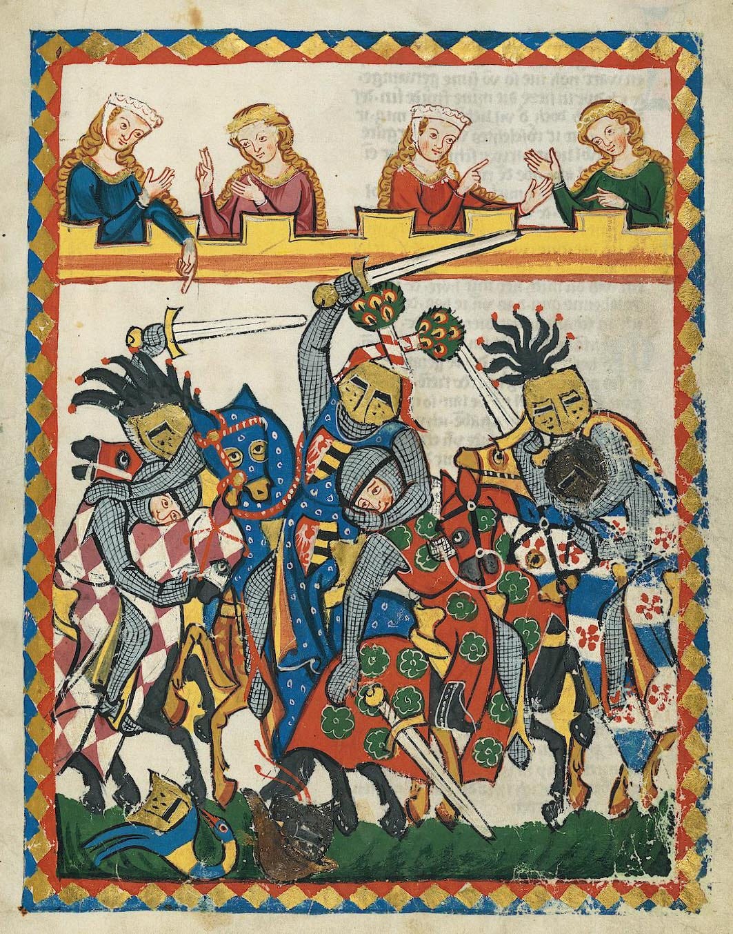 The Duke of Anhalt, Codex Manesse, Master of the Codex Manesse, c. 1315 The Duke of Anhalt, Codex Manesse, Master of the Codex Manesse, c. 1315