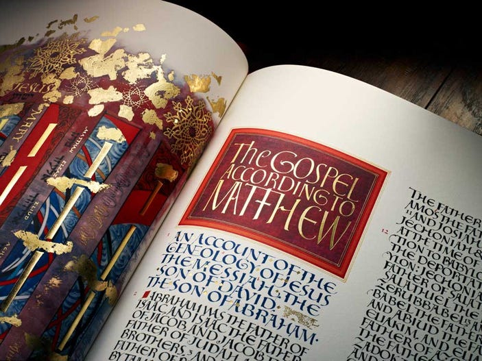 Copy of illuminated St. John's Bible on display in Burnet