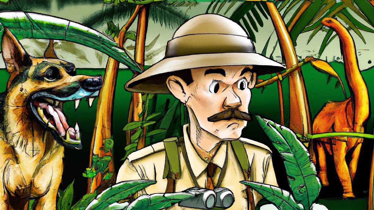 The Dog and the Dinosaur: Deleted Scenes header artwork by Paul Brown