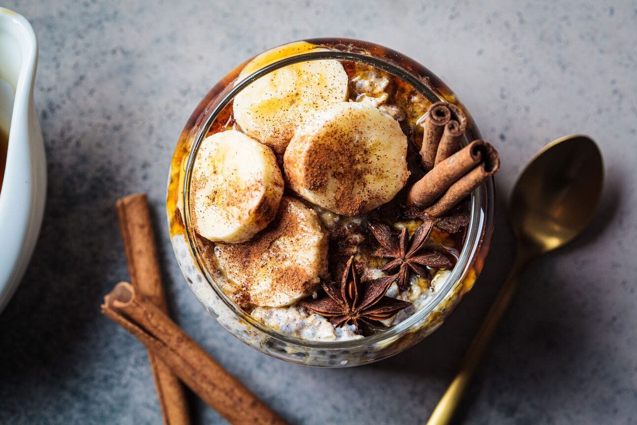 Fall-Spiced Chia Seed Banana Pudding