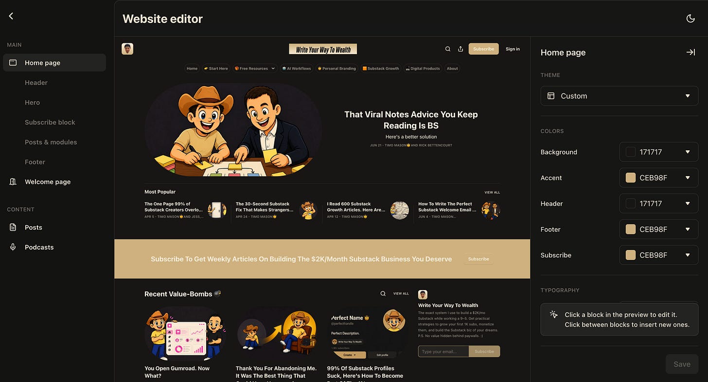 substack website editor substack website editor