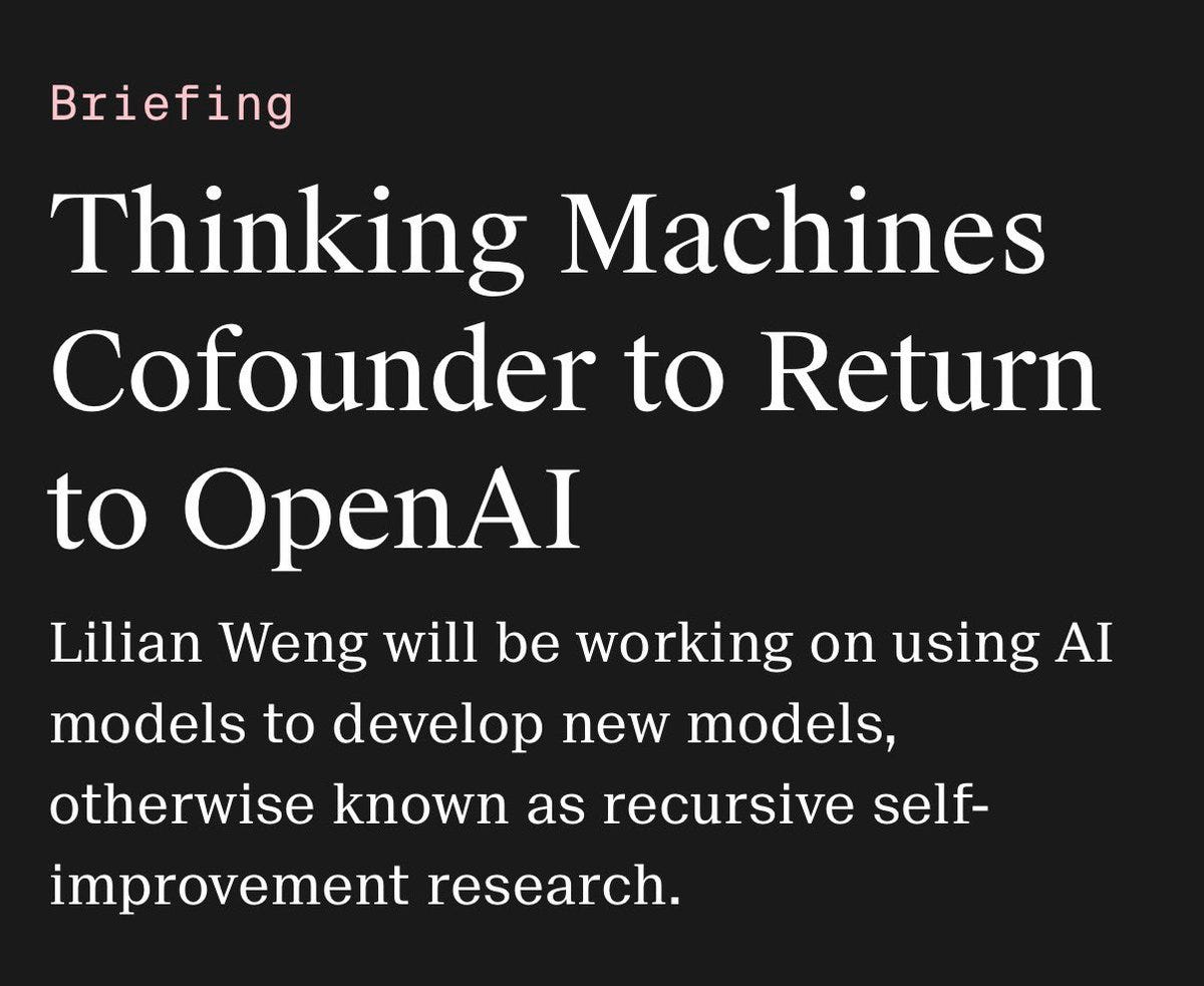 Thinking-Machines-Mitgründerin Lilian Weng kehrt zu OpenAI zurück