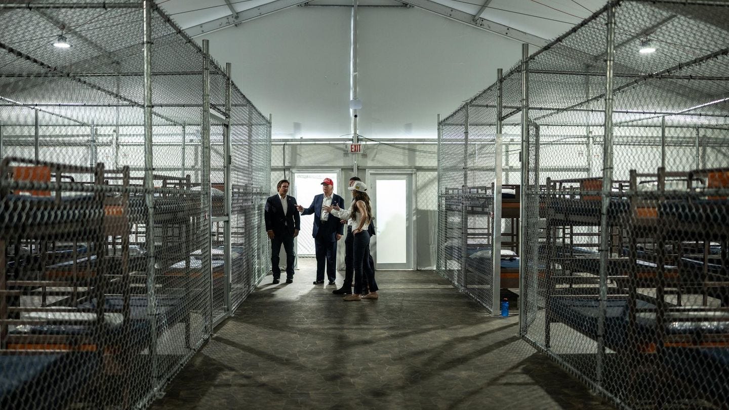 Alligator Alcatraz: Donald Trump visits sad deportation prison in the swamp - 24 Hours World