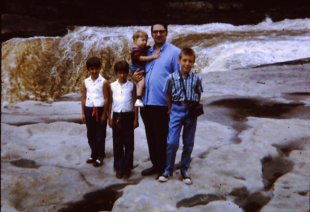 Abbott family at Tahquamenon Talls, c. 1970