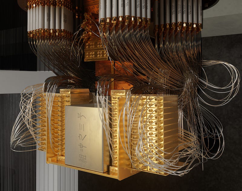 Photo of the cryostat holding the Zuchongzhi 3.0 processor Photo of the cryostat holding the Zuchongzhi 3.0 processor