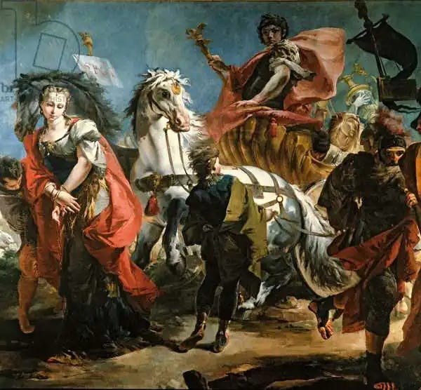 Giovanni Domenico Tiepolo (Giandomenico Tiepolo): The Triumph of Marcus Aurelius (AD 121-180) | People | Baroque | Fine art prints, reproductions, print on demand, framing Giovanni Domenico Tiepolo (Giandomenico Tiepolo): The Triumph of Marcus Aurelius (AD 121-180) | People | Baroque | Fine art prints, reproductions, print on demand, framing