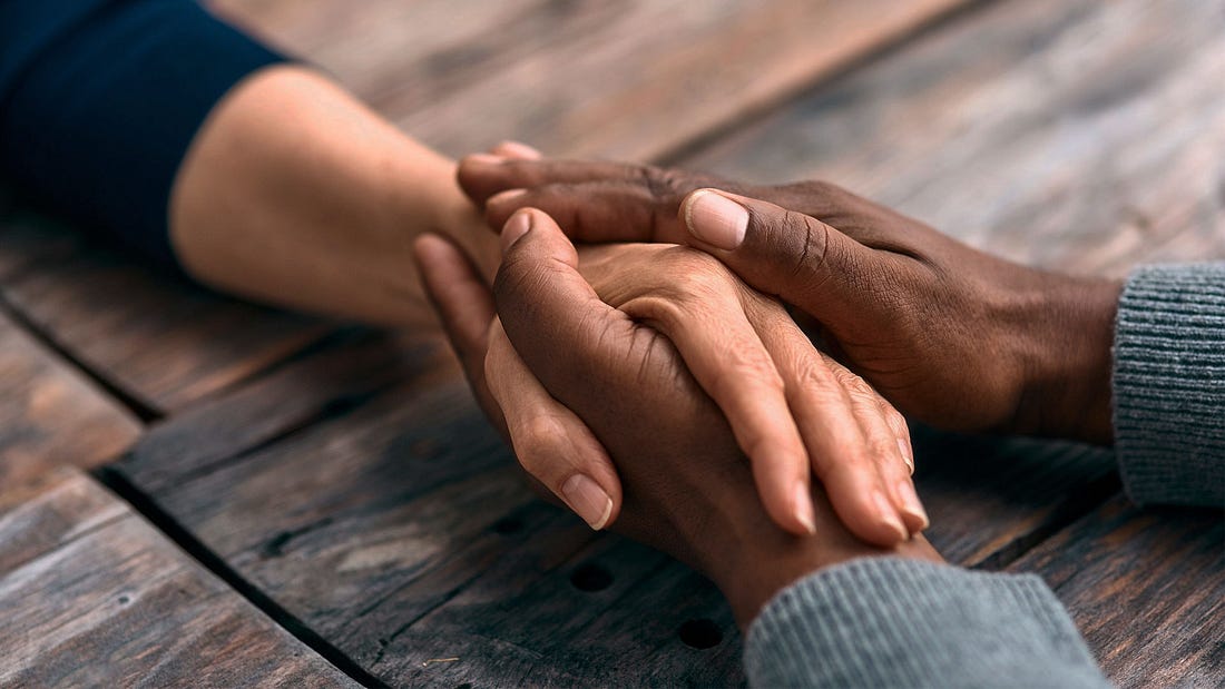 emotional support hand holding