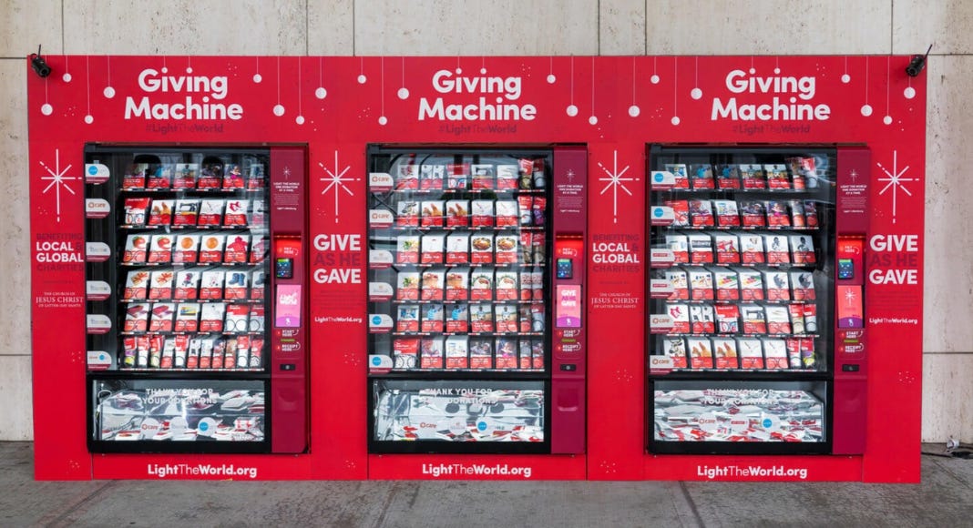 Light The World Giving Machines in Downtown Knoxville