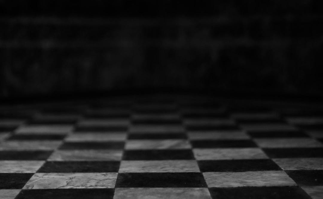 black and white checkered textile