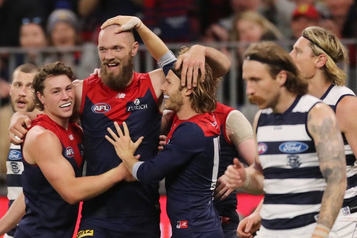AFL Finals 2021: Melbourne Football Club obliterate Geelong Cats, reach first grand final since 2000 AFL Finals 2021: Melbourne Football Club obliterate Geelong Cats, reach first grand final since 2000