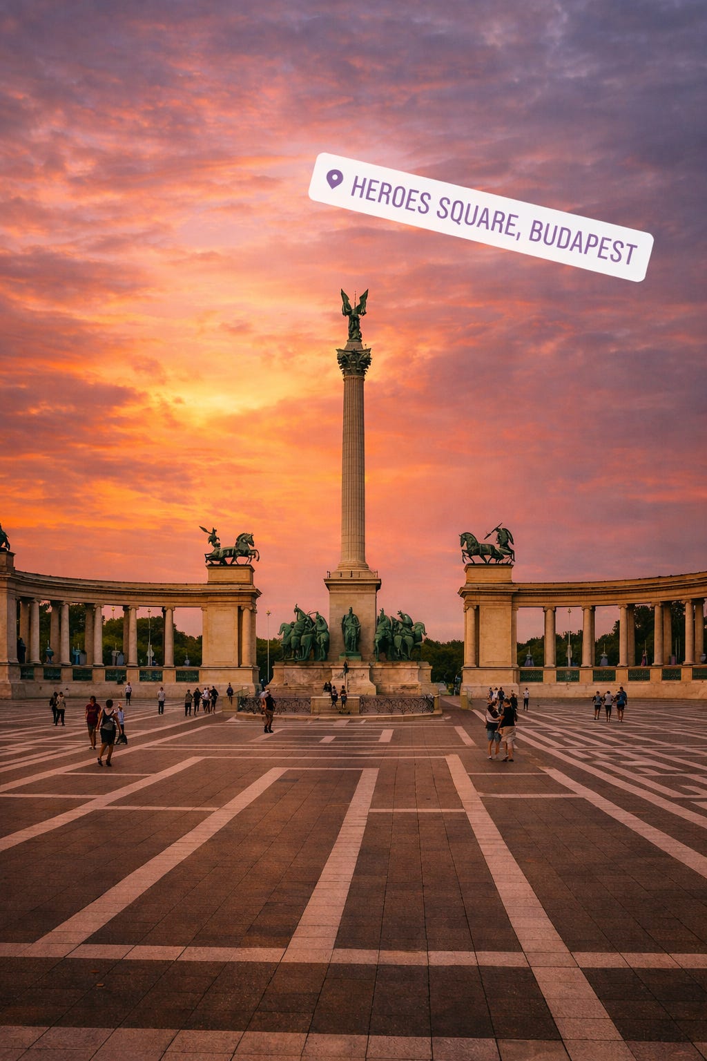 Heroes Square, Budapest, 2018