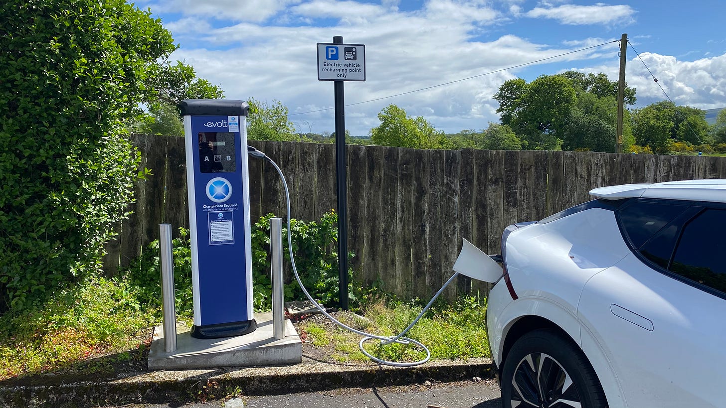 EV charging for free ChargePlace Scotland