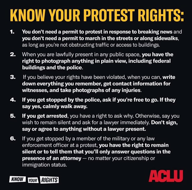 Know your Protest rights