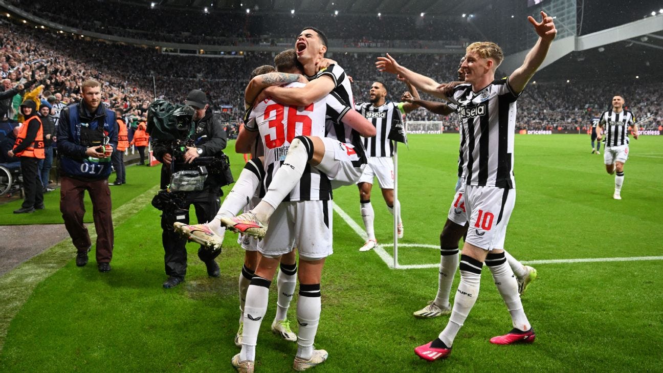 Newcastle United 4-1 Paris Saint-Germain (4 Oct, 2023) Game Analysis - ESPN  (UK)