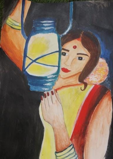 Ekphrastic Contest Painting by Aastha Pai