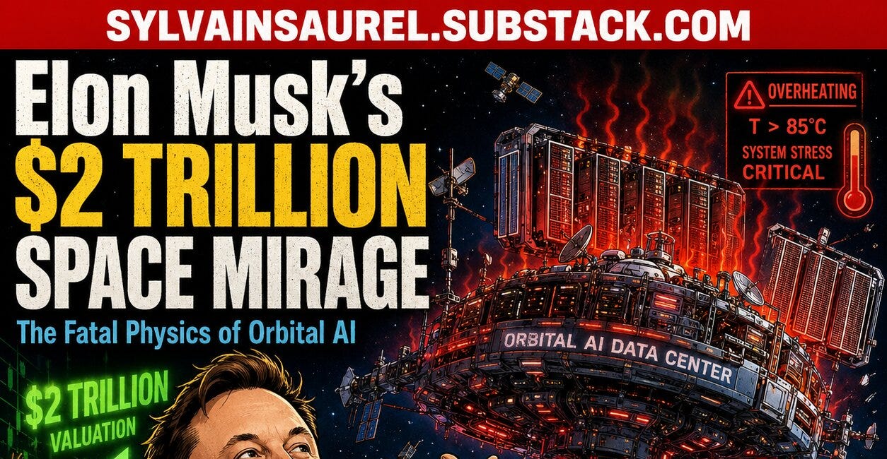 Elon Musk's $2 Trillion Space Mirage: The Fatal Physics of Orbital AI.