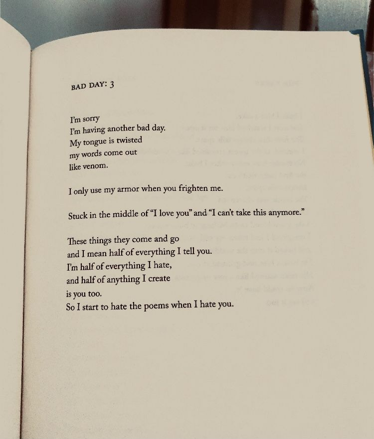 Bad Day: 3”, a poem by Halsey | Halsey quotes, Conversation quotes, Poems