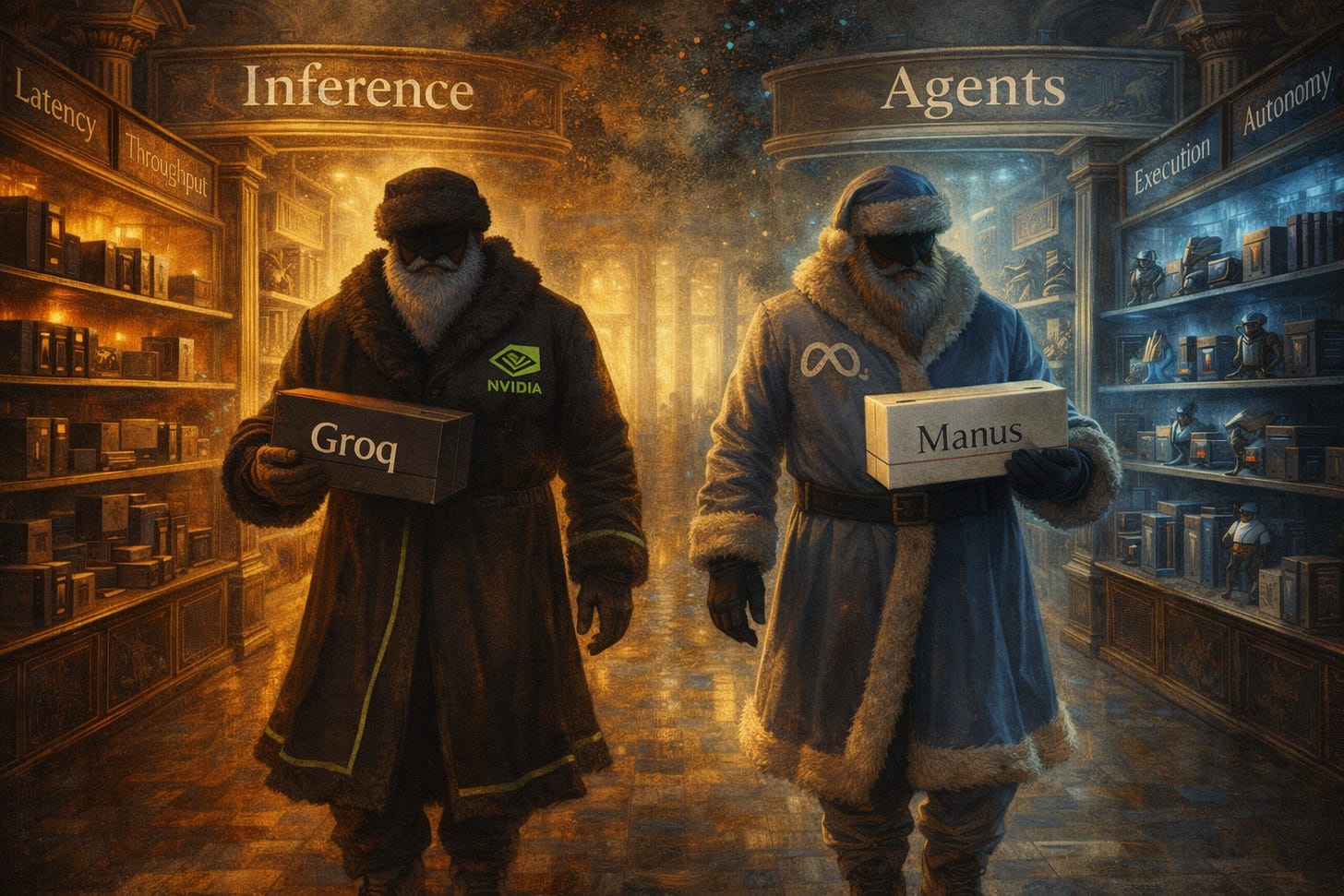 解释 2026 年 AI 的两笔交易：推理与智能体成为大型科技公司年终并购狂潮中的真正战利品