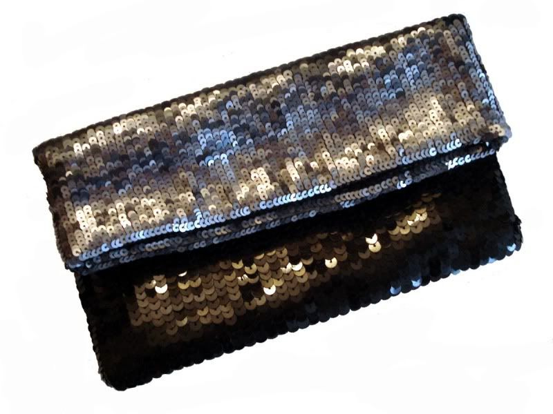 beaded handbag Club Monaco sequins Made in India sequined bead embroidery New Year's Eve beaded handbag Club Monaco sequins Made in India sequined bead embroidery New Year's Eve