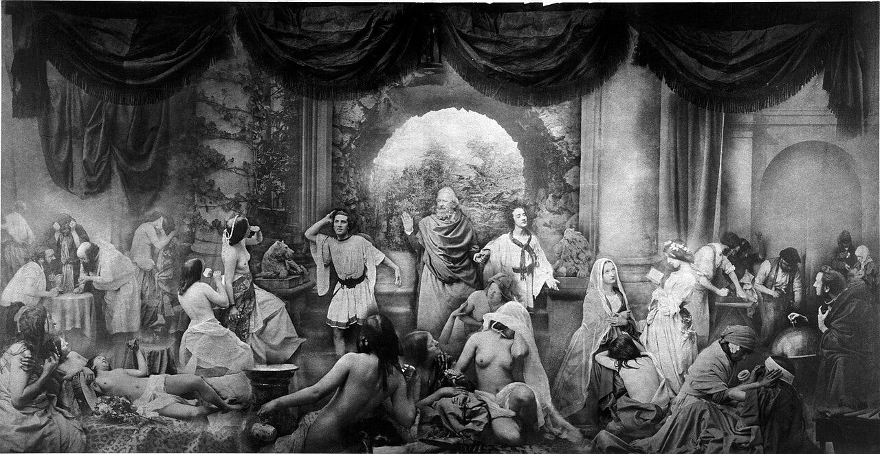 Composite photograph of virtue and vice Composite photograph of virtue and vice
