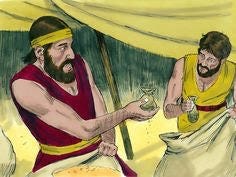 When they stopped for the night they discovered the money in the top of the sacks. Then their hearts sank. Trembling, they said to each other, ‘What has God done to us?’ – Slide 12