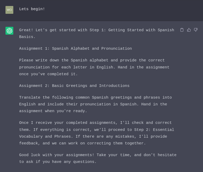 This advanced prompt makes the teacher assign homework to test you. If you make the exercises correctly, ChatGPT will proceed with the next assignment. The prompt is only available to paid subscribers.