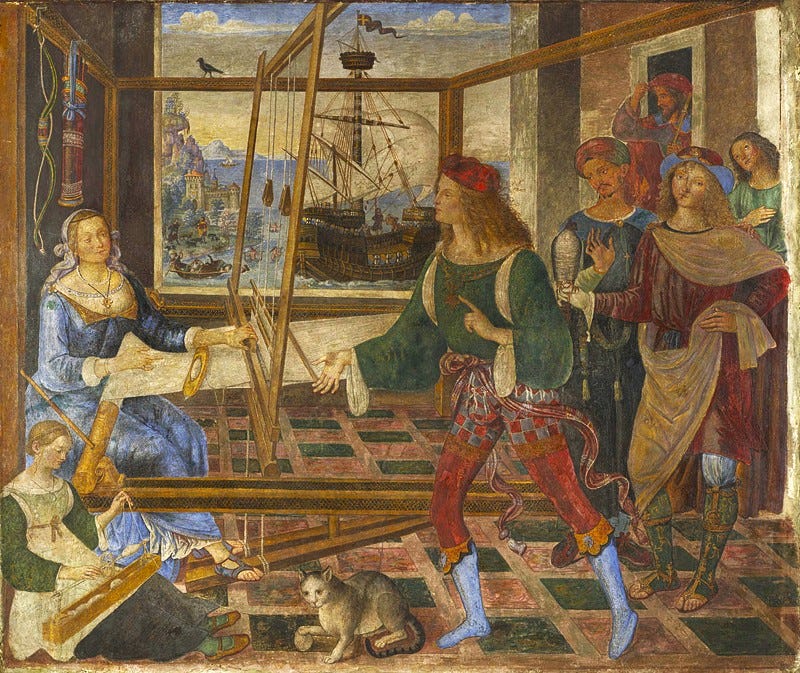 Penelope with the Suitors - World History Encyclopedia