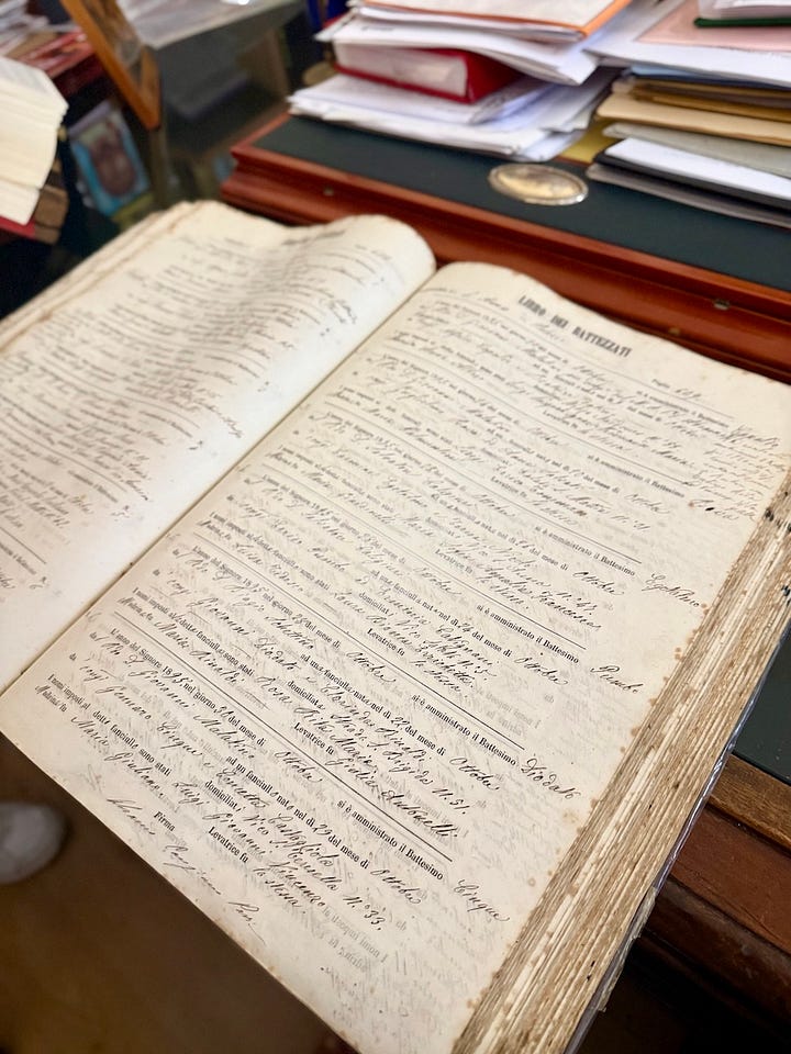 Our grandmother Maria's baptism record