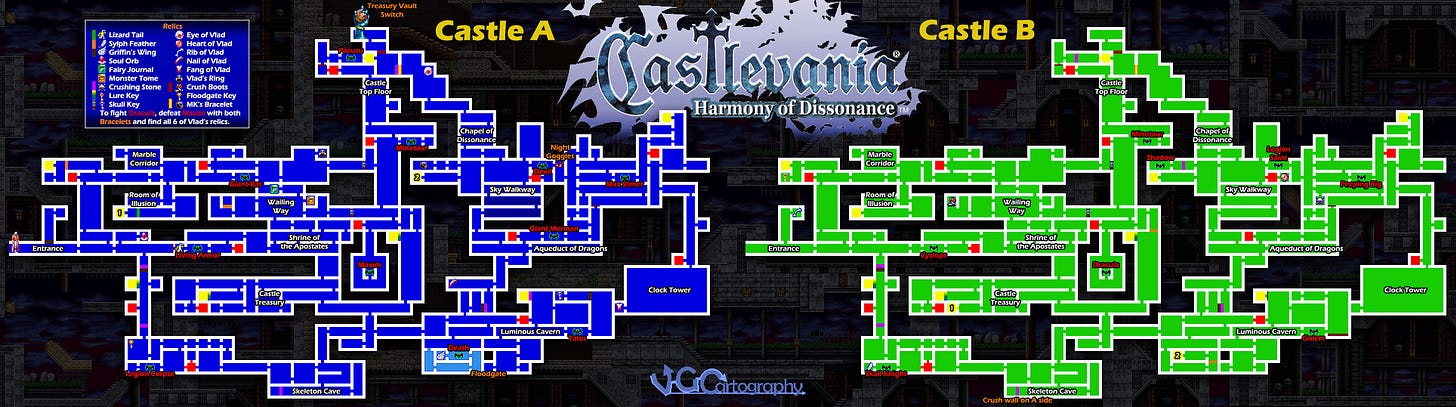 Castlevania Harmony of Dissonance Map by VGCartography on DeviantArt Castlevania Harmony of Dissonance Map by VGCartography on DeviantArt