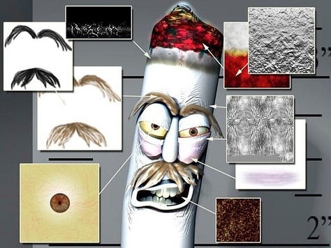 While employed at H Design Group, Dan Blincoe designed, created, and animated, Cigfree, a raunchy cigarette for Greene County Medical Society Alliance's, "Smoking Makes Me Ugly" program. The animation teaches elementary children about the deleterious impacts of smoking. Along with the animation, Dan and the H Design Team created an interactive kiosk, and DVD featuring the animation and anti-smoking worksheets.